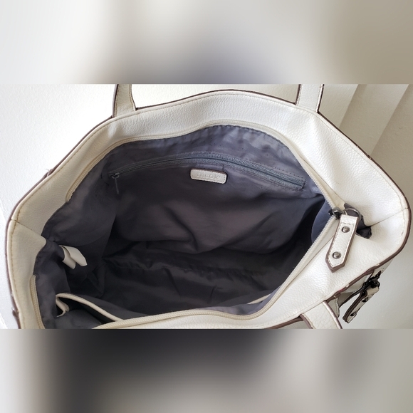 3/$20 Nicole By Nicole Miller White Harper Tote Bag - Picture 8 of 11